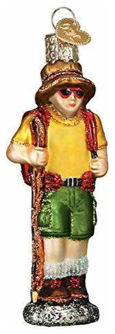 Old World Christmas 24199 Hiker Blown Glass Ornament