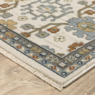 Keller Traditional Floral Ivory/ Multi Area Rug, 7'10" x 10'10"