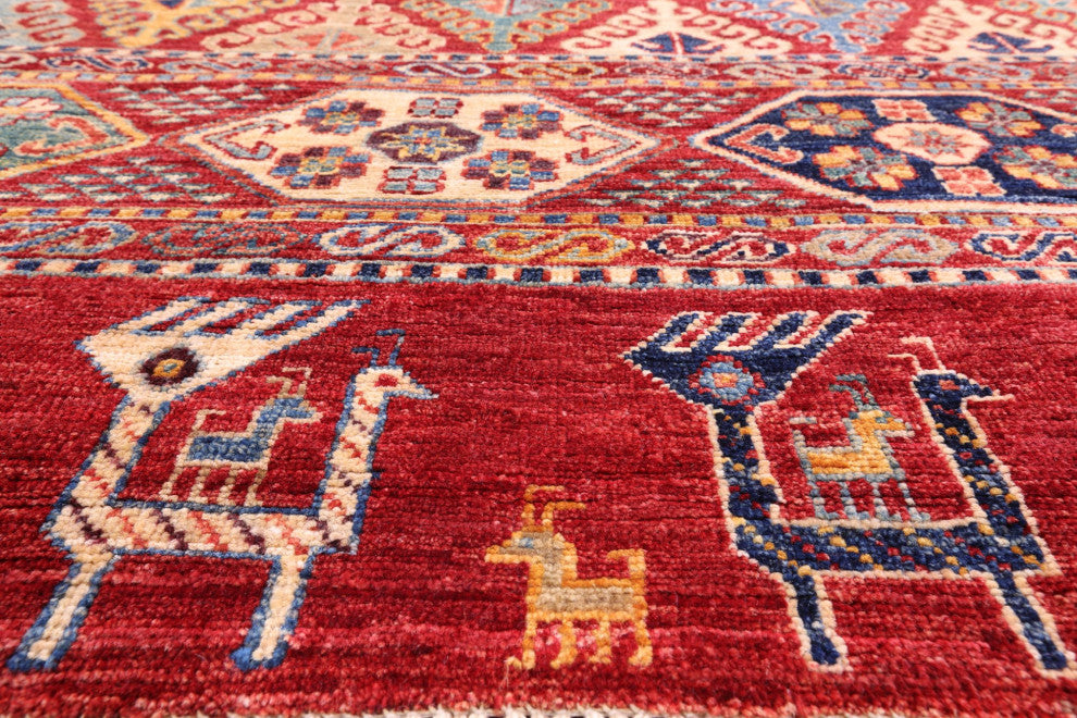 6' 7" X 9' 9" Tribal Persian Gabbeh Handmade Rug Q5359