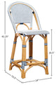 Leroy Woven Counter Stool, Navy/ White