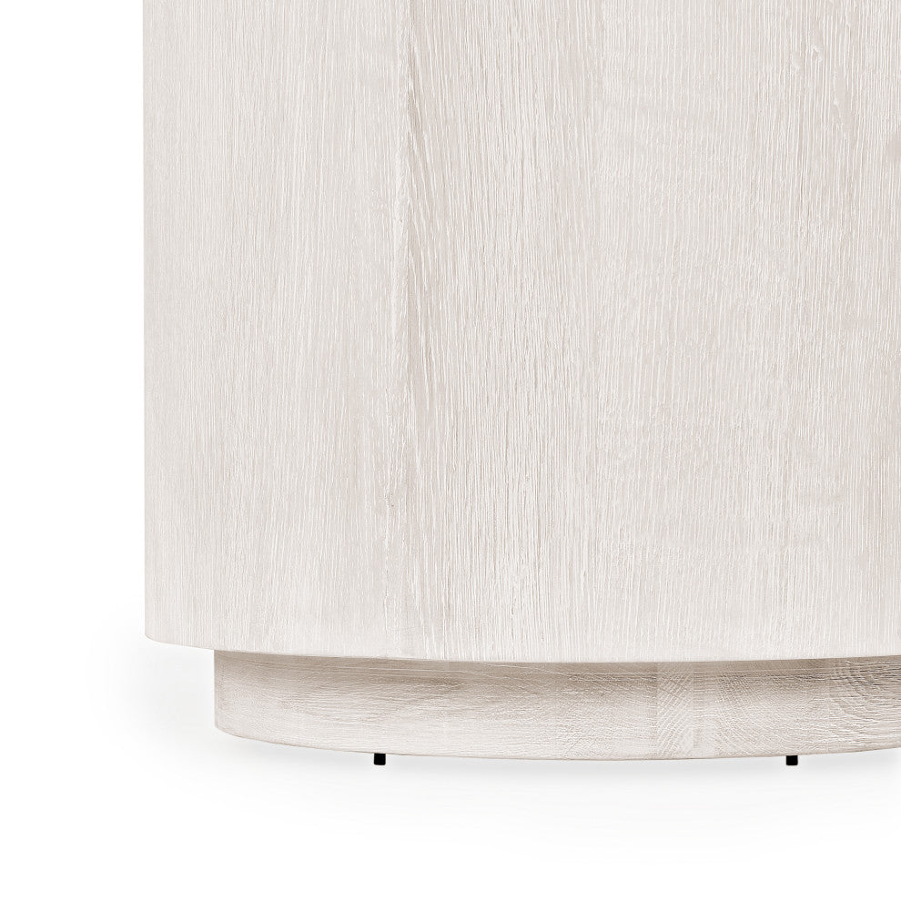 Layne 20" Round End Table by Kosas Home, White Wash