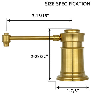 Built, Copper Soap Dispenser Refill from Top With 17oz Bottle, Brushed Gold