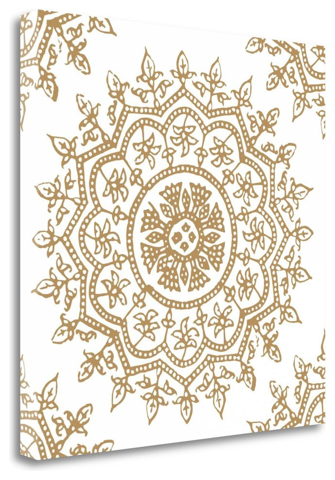 "Woodblock Pattern IV" By Sabine Berg, Giclee Print on Gallery Wrap Canvas