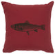 Image Pillow 16x16 Trout Cotton Brick