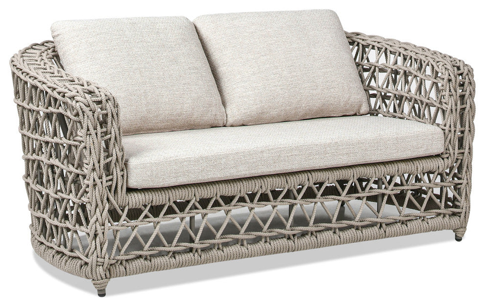 Everly 3-Piece Olefin Rope Woven Barrel Deep Seating Patio Conversation Set, Oat Beige Axroma Olefin