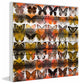 "Moths in Rows" UV Ink Print on White Wood, 40"x40"