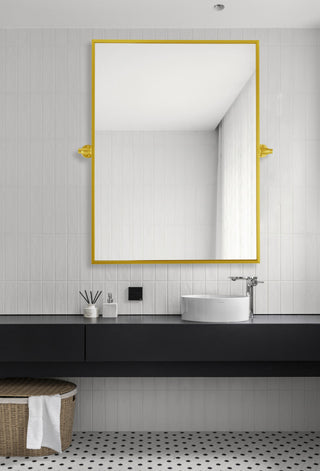 Home Living Rectangle Pivot Mirror 24x32 Inch, Gold