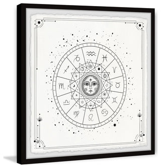 "Horoscope Circle" Framed Painting Print, 24x24