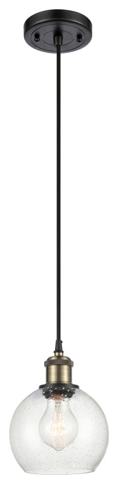 Innovations 516-1P-BAB-G124-6 1-Light Mini Pendant, Black Antique Brass