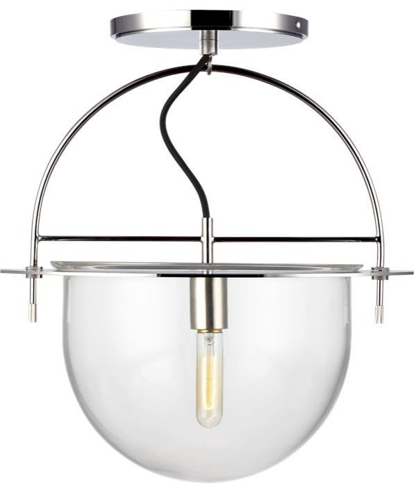 Generation Lighting, KF1081PN, Large Semi-Flush Mount, Polished Nickel