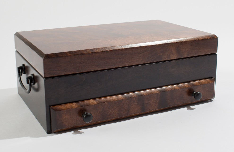 Flaming Amish Birch, 1-Drawer Jewel Chest, Amish Made in USA