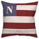 Faith Family Freedom Monogram Flag N 18x18 Spun Poly Pillow