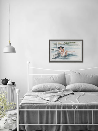 "Let's Get Cool" Framed Painting Print, 18"x12"