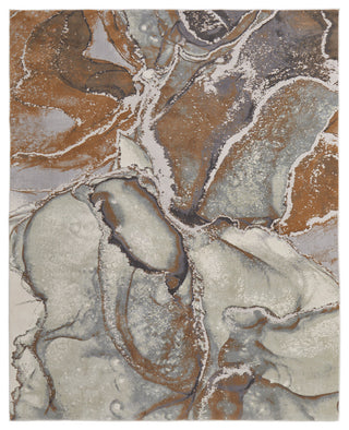 Takara Modern Abstract, Gray/Brown, 7'9"x10' Area Rug