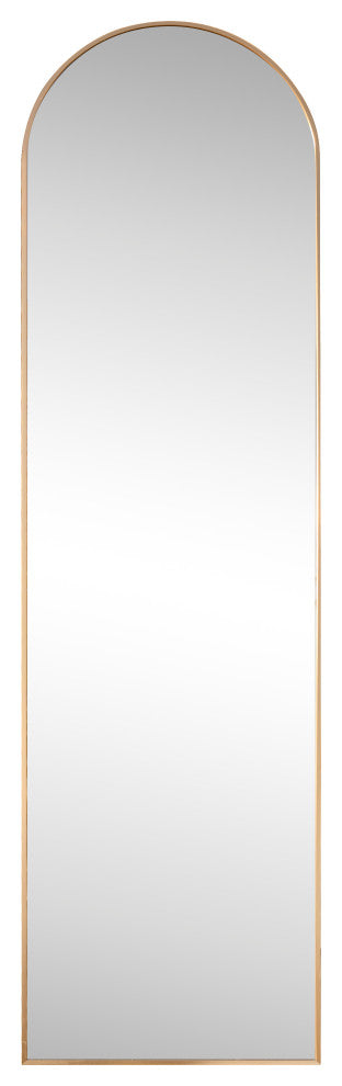 Adrian Large Arched Metal Framed Floor Full-Length Mirror