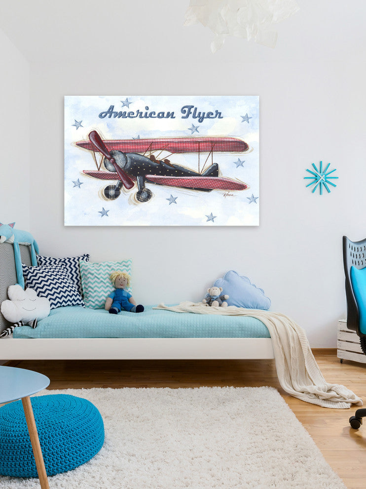 Marmont Hill, "American Flyer" by Reesa Qualia Painting on Wrapped Canvas, 24x16