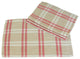 Natural Linen Check Placemats, 14"x20", Set of 4