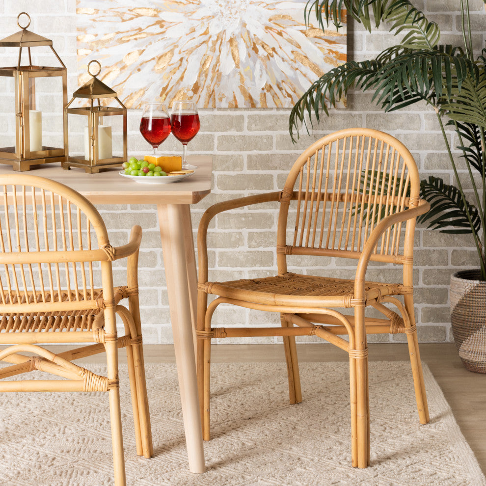 Lissa Natural Brown Rattan Dining Chair