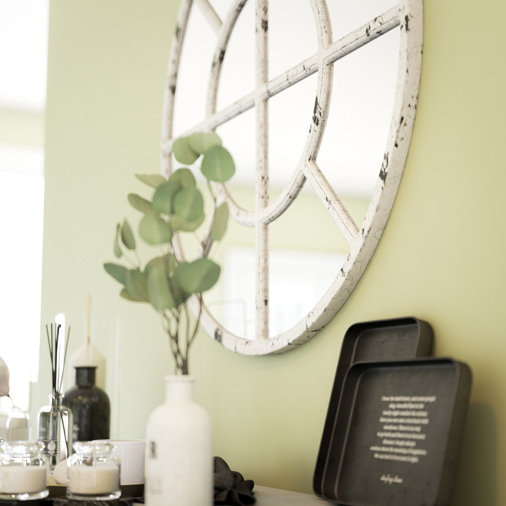 Kenroy 60581DW Mirror, Merriam Collection, Distressed White Finish