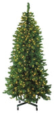 7.5' Pre-Lit LED Slim Olympia Pine Artificial Christmas Tree, Warm White Lights