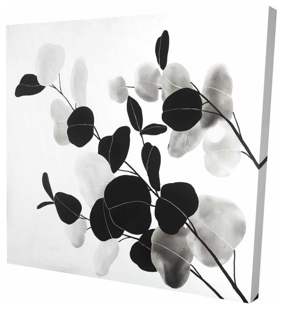 Branches With Leaves, Fine Art Gallery Wrapped Canvas, 24"x24"