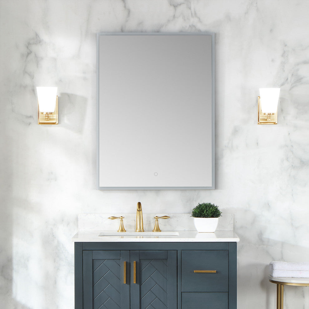 Carsoli Frameless Surface-Mount/Recessed LED Lighted Medicine Cabinet, 24"