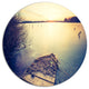 Amazing Sunset Over Clam Lake, Landscape Round Metal Wall Art, 38"