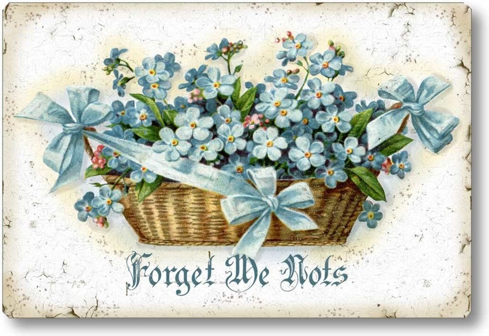 Vintage-Style Forget Me Nots Sign