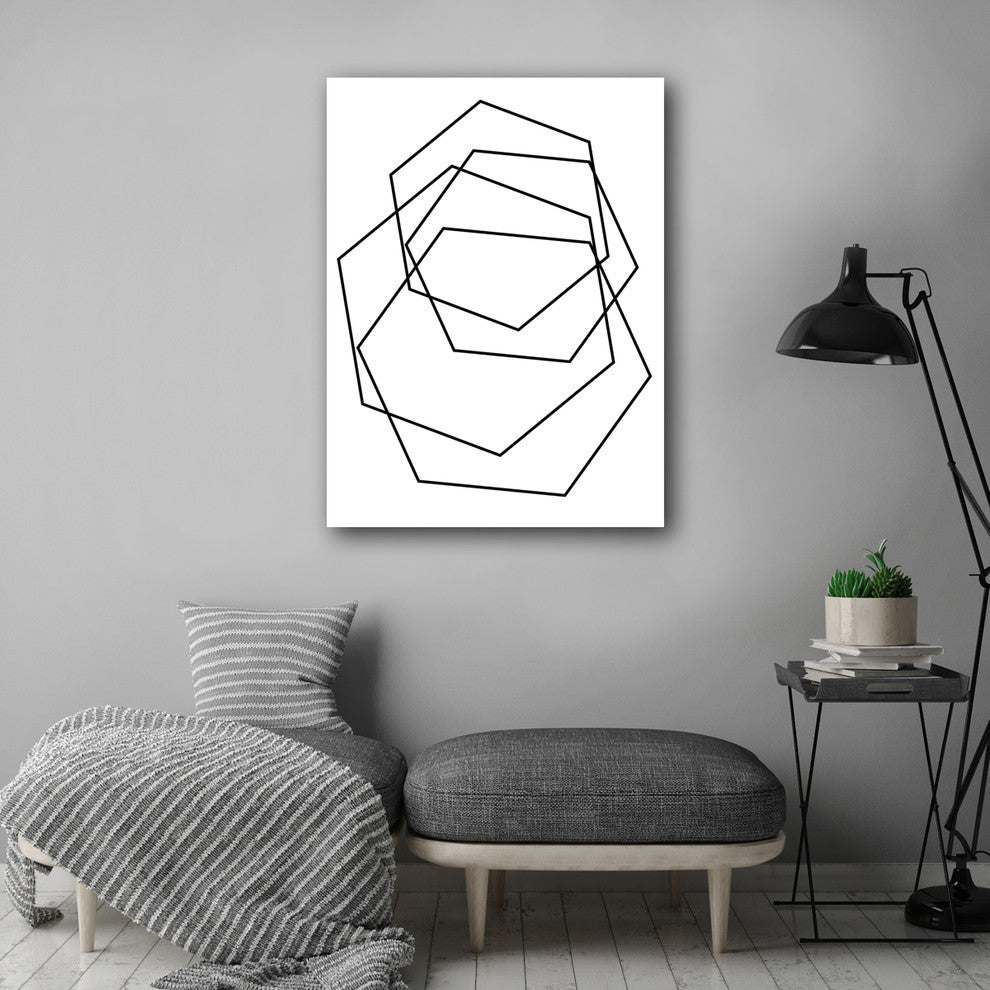 Wall Decor 'Gilt Mod III-W' in ArtPlexi, 16"x12"