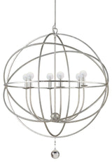 Crystorama Solaris Olde Silver Chandelier, Part of The New Solaris