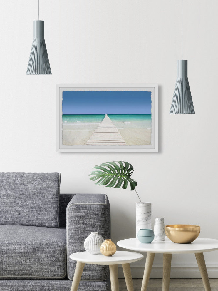 "Smell the Ocean Breeze" Framed Painting Print, 24x16