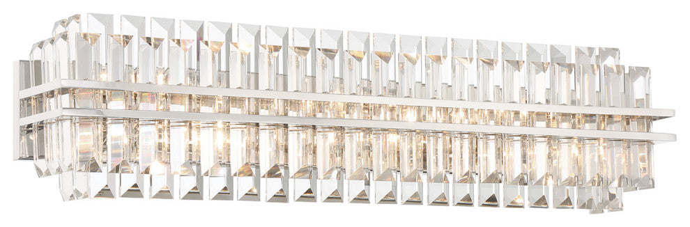 Crystorama Lighting Group HAY-1415 Hayes 32"W Bath Bar - Polished Nickel