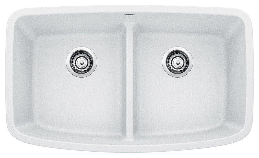 Blanco Valea Silgranit Low-Divide Undermount Kitchen Sink, White