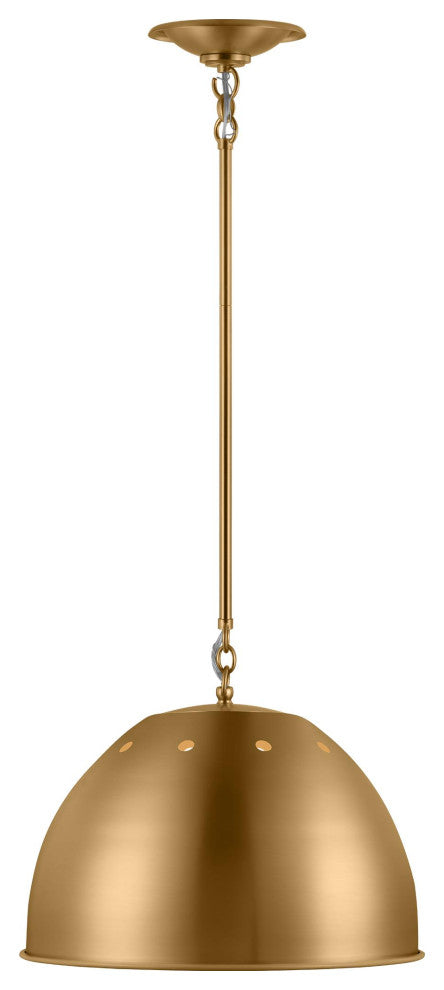 Robbie 1-Light Indoor Large Pendant Ceiling Light, Burnished Brass Gold