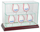 5 Upright Baseball Display Case, Cherry