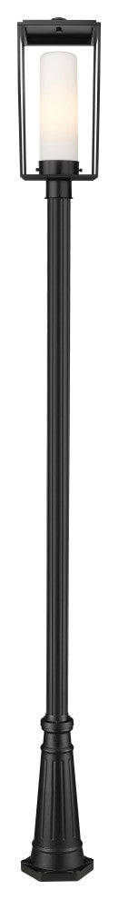 Z-LITE 595PHBR-519P-BK 1 Light Outdoor Post Mounted Fixture, Black