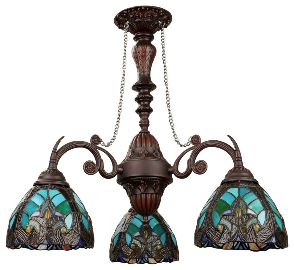 Chloe Lighting Liason Victorian-Style 3-Light Antique Mini Chandelier 24" Wide