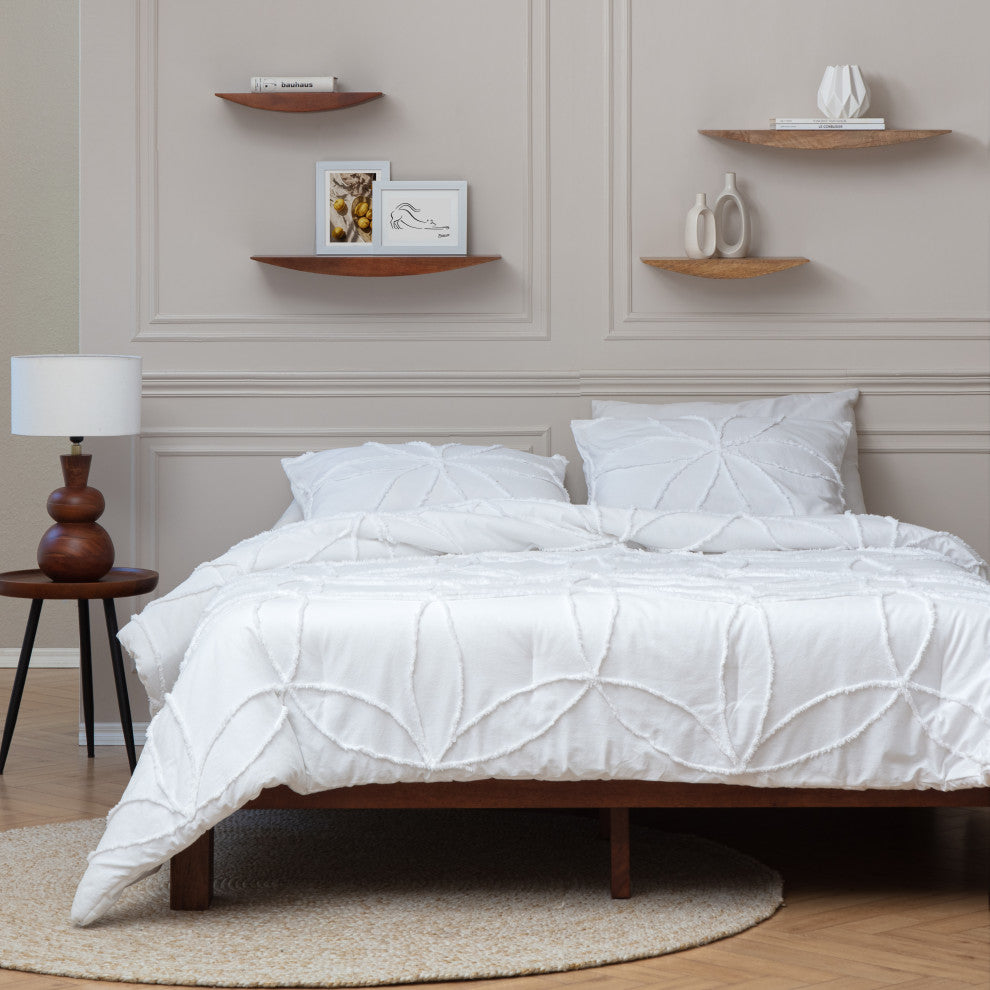 Hutch Set of 2 Wall Mounted Shelves, Natural