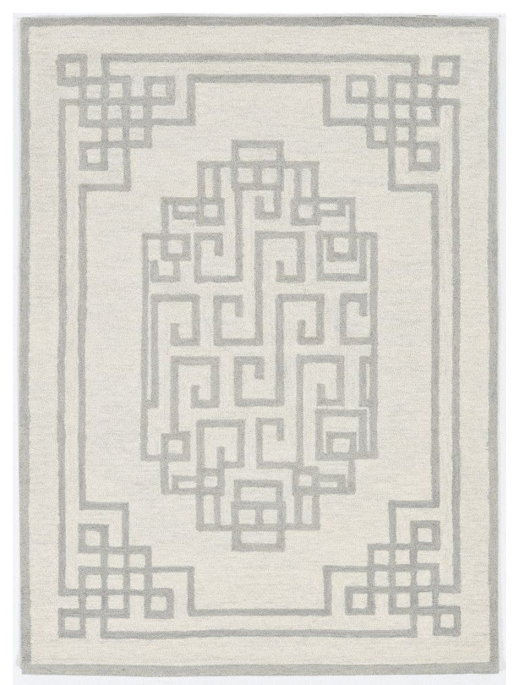 KAS Gramercy 1612 Ivory Gray Maysville Area Rug, 3'x5'