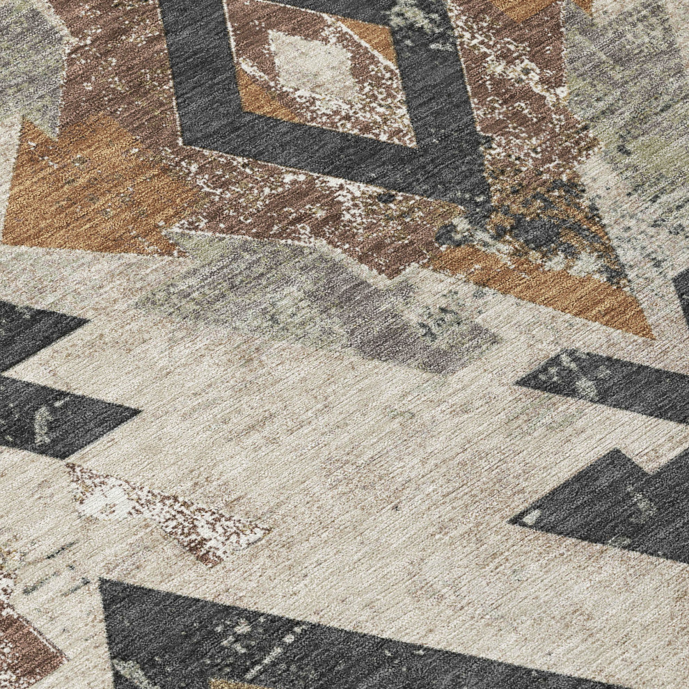 Machine Washable Indoor/Outdoor Chantille ACN1882 Beige 3' x 5' Rug