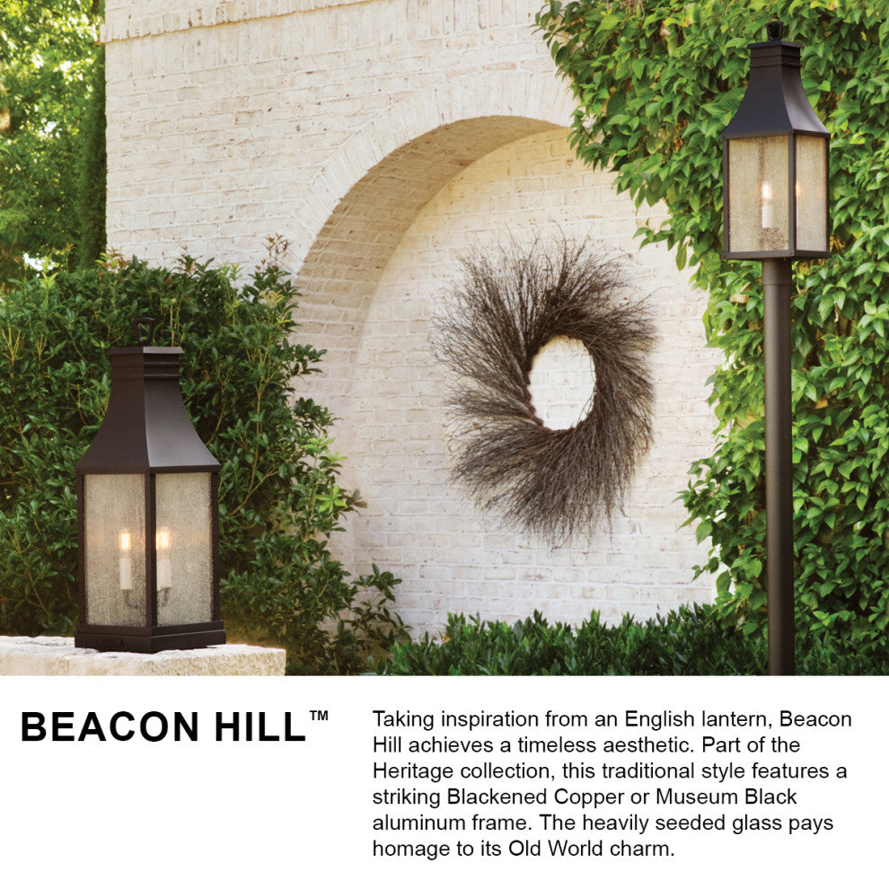 Hinkley Beacon Hill Outdoor Wall Mount, Museum Black, Medium