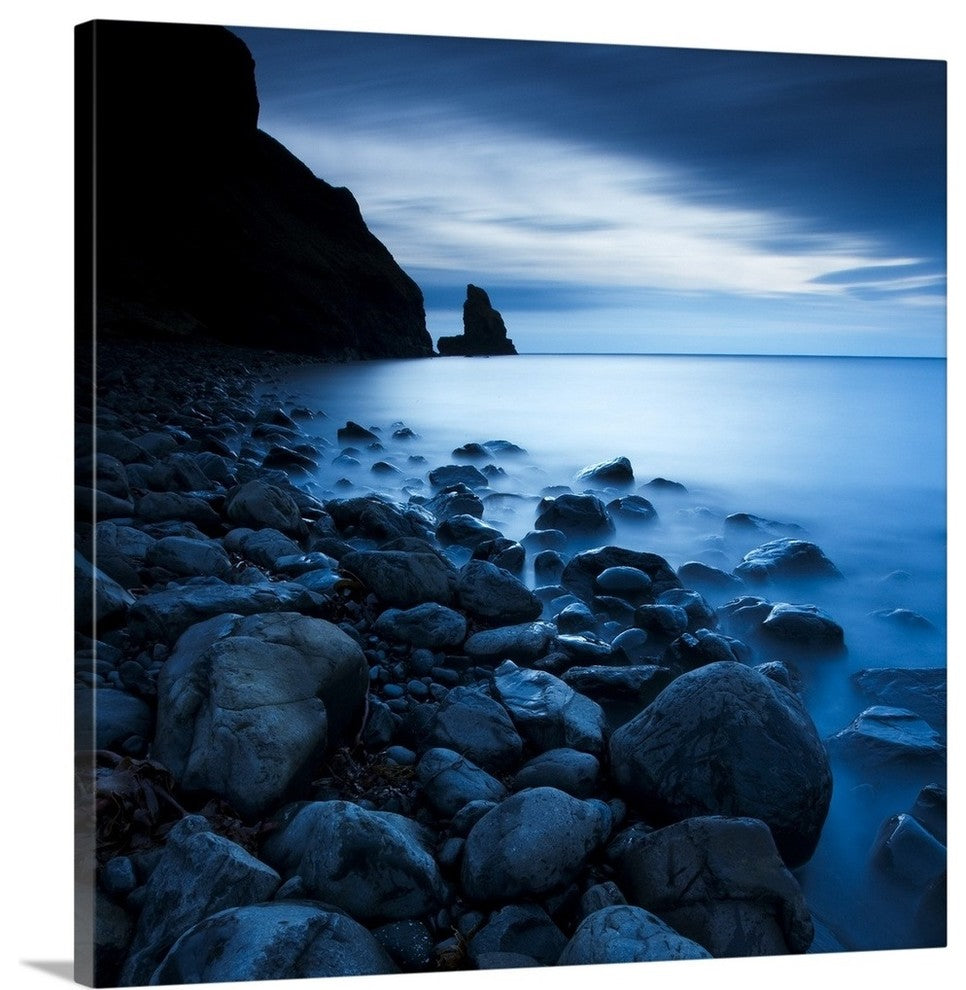 "Talisker Bay Under a Winter Moon" Wrapped Canvas Art Print, 24"x24"x1.5"