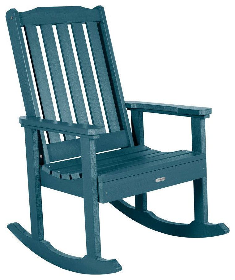 Lehigh Rocking Chair Set With Side Table, Nantucket Blue