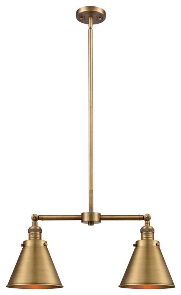 Appalachian 2-Light Chandelier, Brushed Brass, Brushed Brass
