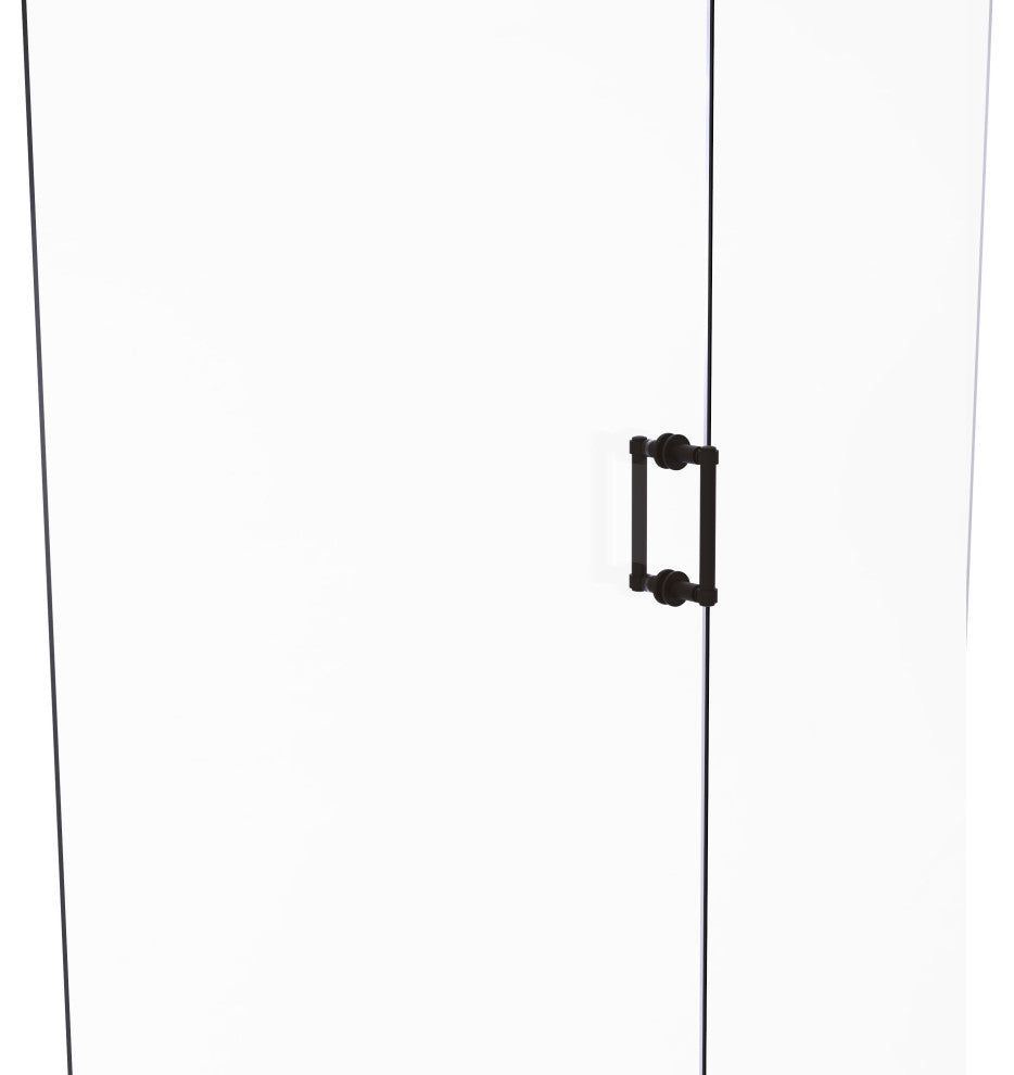 Contemporary 6" Back to Back Shower Door Pull, Oil Rubbed Bronze