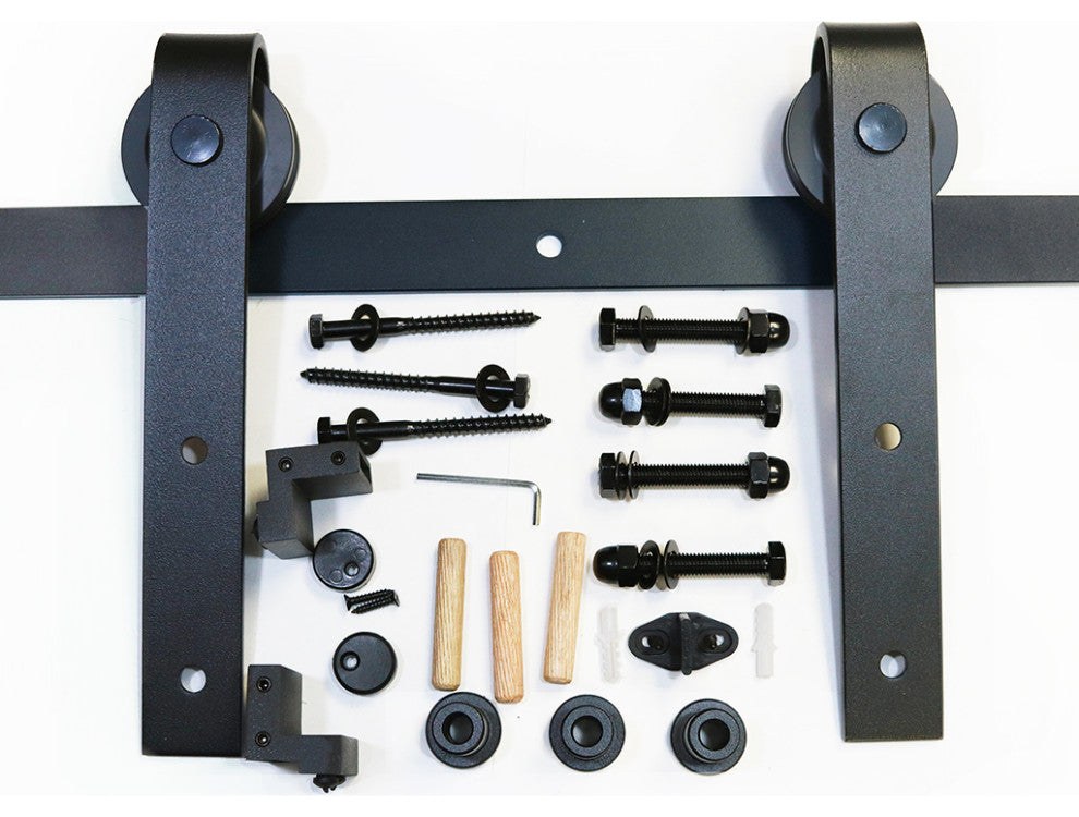 Barn Door Hardware Black 48" for 24" door
