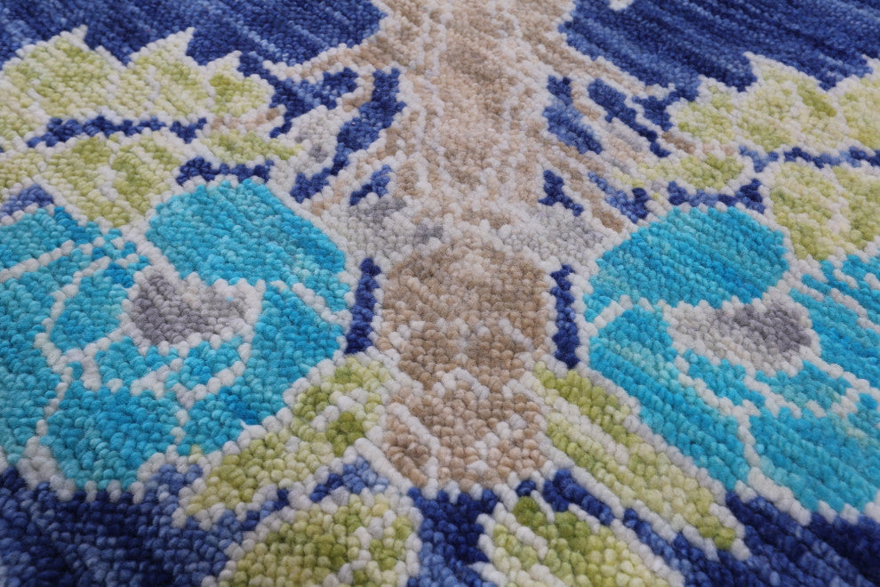 11' 11" X 15' 0" Handmade William Morris Wool Rug - Q15733