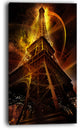 "Paris Eiffel Tower on Fantasy Background" Cityscape Canvas print, 20"x40"