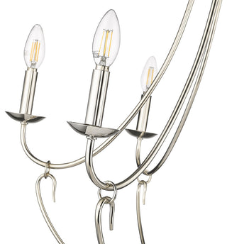 6 Light 28.5 in. Polished Nickel Chandelier