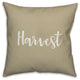 Harvest in Beige 18x18 Throw Pillow Cover